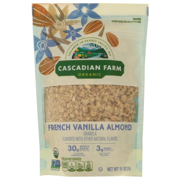 CASCADIAN FARM: Organic French Vanilla Almond Granola, 11 oz