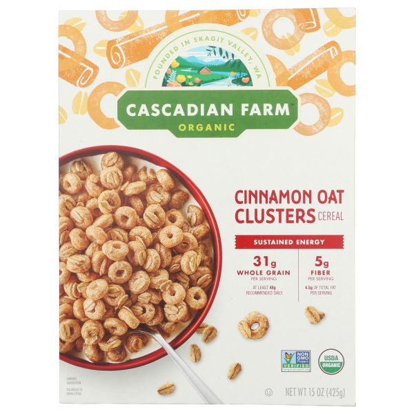 CASCADIAN FARM: Organic Cinnamon Oat Clusters Cereal, 15 oz