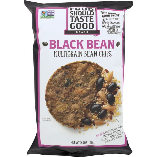 FOOD SHOULD TASTE GOOD: Chip Black Bean Multigrain, 5.5 oz