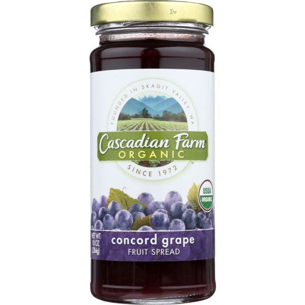 CASCADIAN FARMS: Fruit Spread Concord Grape, 10 oz