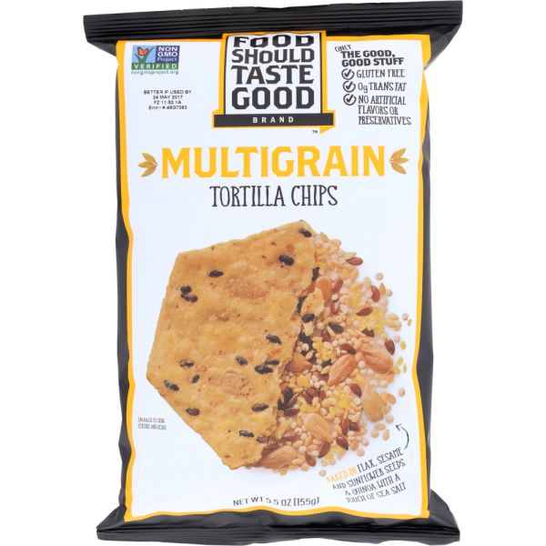 Food Should Taste Good Natural Tortilla Chips Multigrain, 5.5 Oz