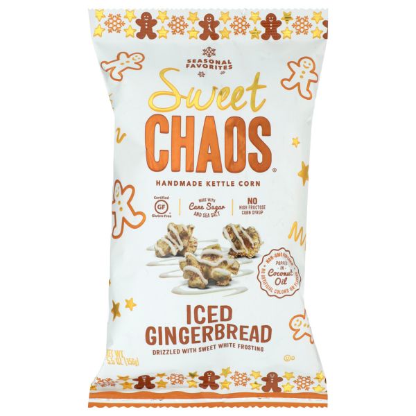 SWEET CHAOS: Iced Gingerbread Drizzled Popcorn, 5.5 oz
