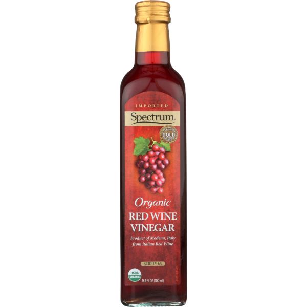 SPECTRUM NATURALS: Vinegar Red Wine Organic, 16.9 oz