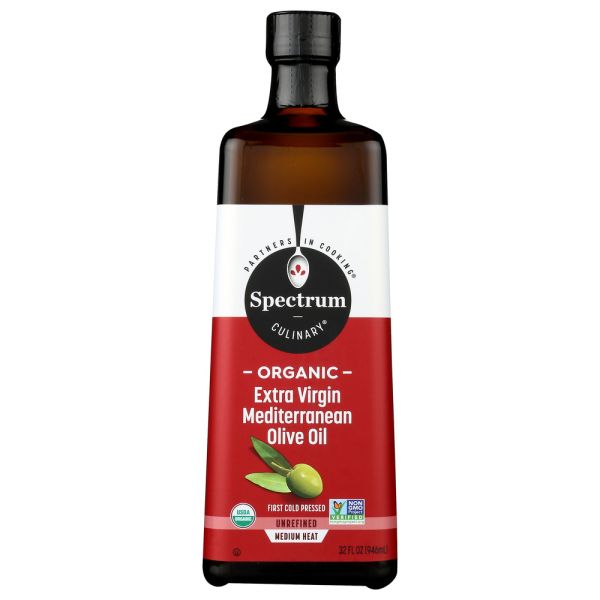 SPECTRUM NATURALS: Organic Extra Virgin Mediterranean Olive Oil, 33.8 oz