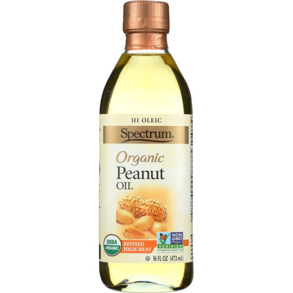 SPECTRUM CULINARY: Organic Peanut Oil Refined, 16 oz
