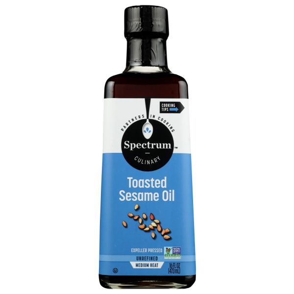 SPECTRUM NATURALS: Toasted Sesame Oil Unrefined, 16 oz
