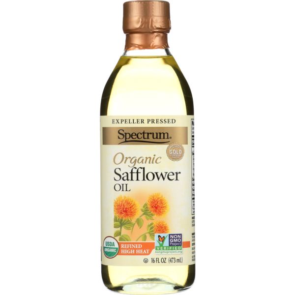SPECTRUM NATURALS: Organic Safflower Oil High Heat, 16 oz