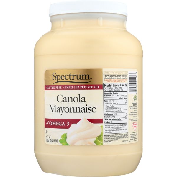 SPECTRUM NATURALS: Mayonnaise Canola, 1 ga