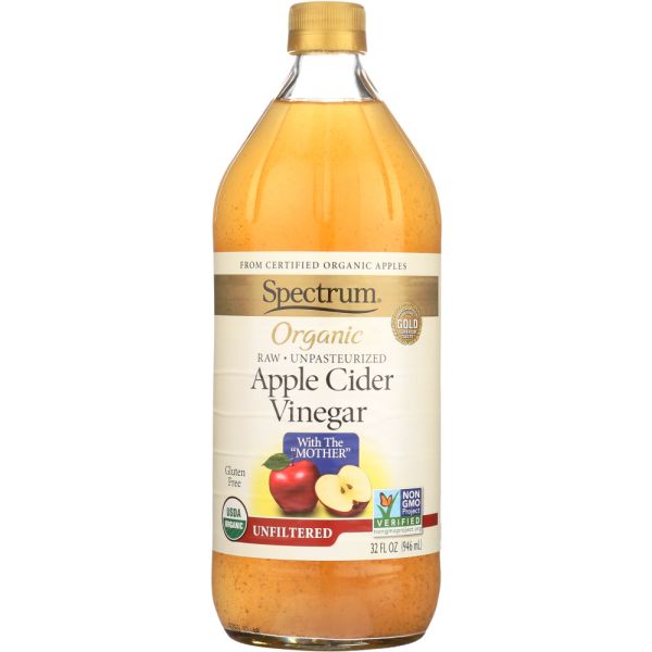 SPECTRUM NATURALS: Vinegar Apple Cider Unfiltered, 32 oz