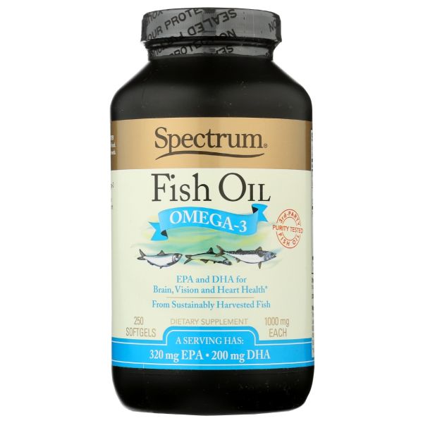 SPECTRUM ESSENTIAL: Fish Oil Omega-3 1000 mg, 250 Softgels