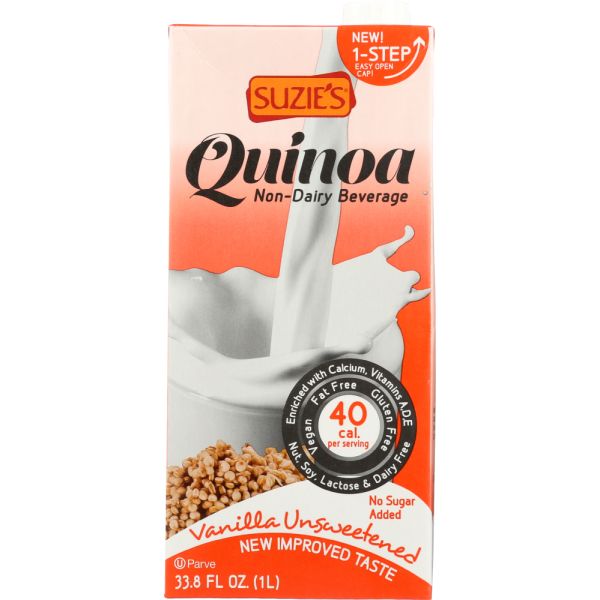 SUZIES: Quinoamilk Beverage Vanilla Unsweetened, 33.8 oz