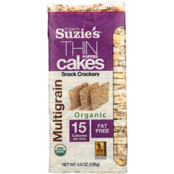 SUZIES: Multigrain Thin Puffed Cakes, 4.9 oz