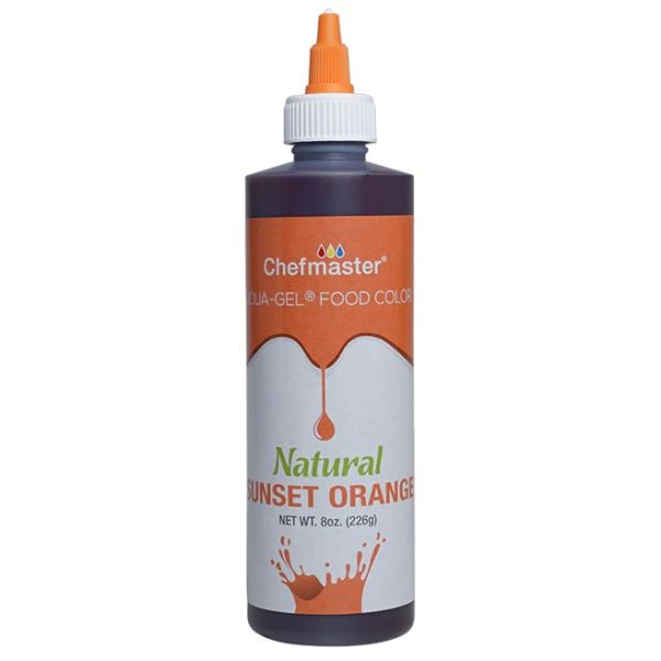 CHEFMASTER: Natural Sunset Orange Liqua-Gel Food Coloring, 8 oz
