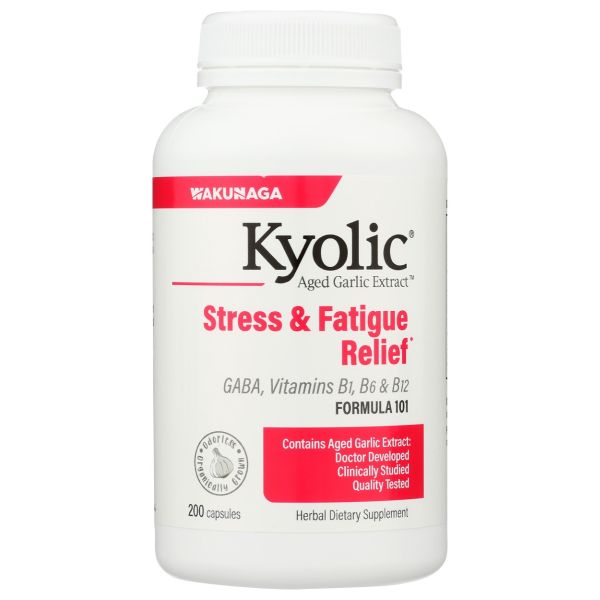 KYOLIC: Aged Garlic Extract Stress and Fatigue Relief Formula 101, 200 Capsules