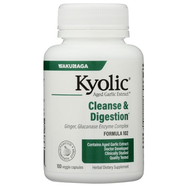 KYOLIC: Aged Garlic Extract Candida Cleanse and Digestion Formula 102, 100 cp