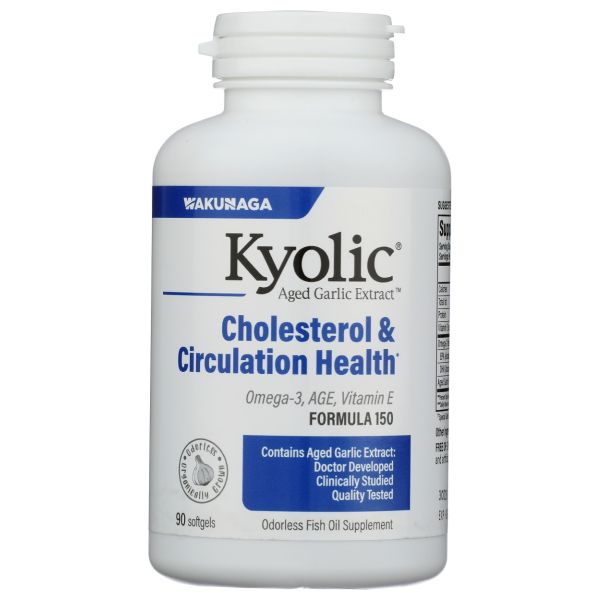 KYOLIC: Aged Garlic Extract Omega 3 Cholesterol & Circulation, 90 Softgels