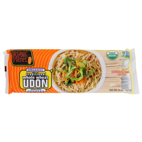 ORGANIC PLANET: NOODLE WHOLE WHEAT UDON TRADITIONAL, 8 OZ