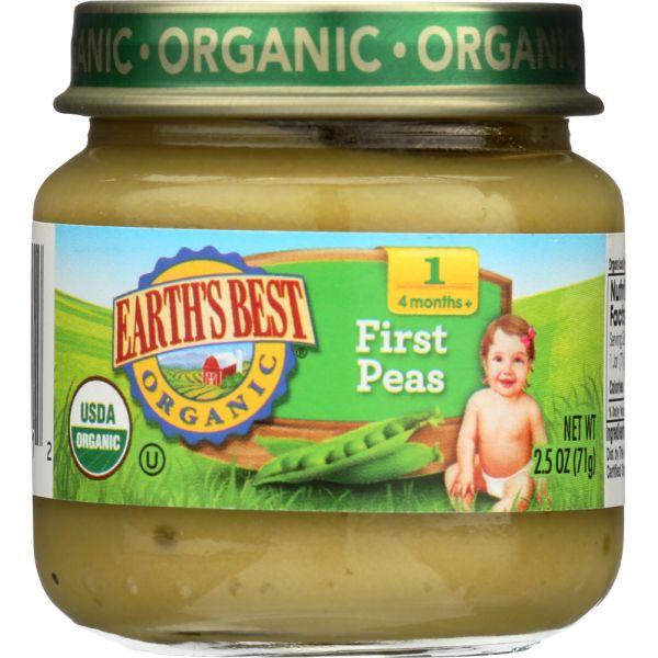EARTHS BEST: Beginner Peas Organic, 2.5 oz