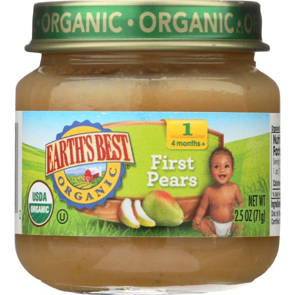 EARTHS BEST: Organic First Pears, 2.5 oz