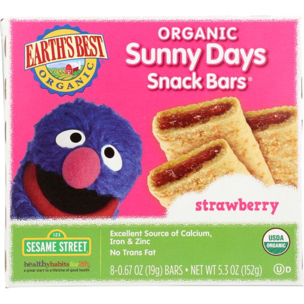 EARTHS BEST: Strawberry Sunny Days Snack Bars, 4.69 oz