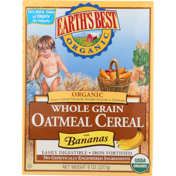 EARTHS BEST: Oatmeal & Banana Cereal, 8 oz