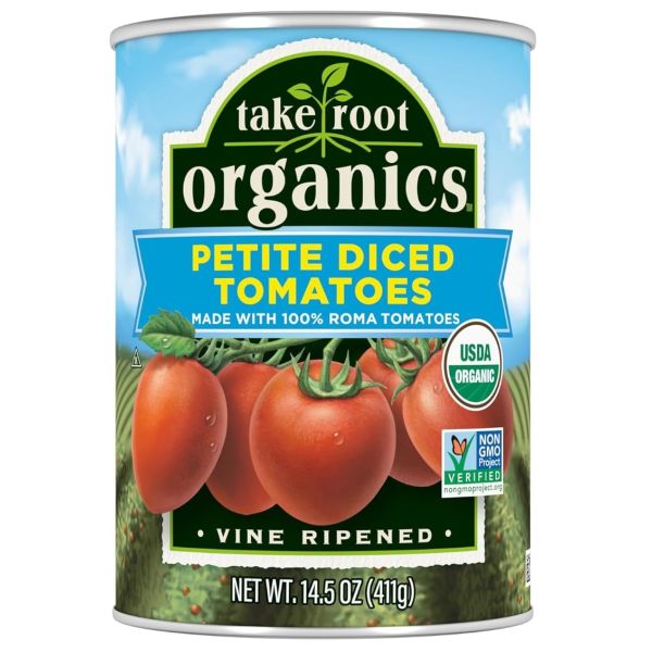 TAKE ROOT ORGANICS: Petite Diced Tomatoes, 14.5 oz