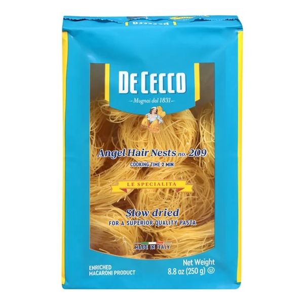 DE CECCO: Angel Hair Nests Pasta, 8.8 oz