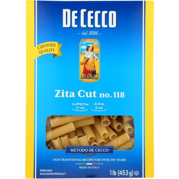 DE CECCO: Zita Cut no. 118 Pasta, 16 oz