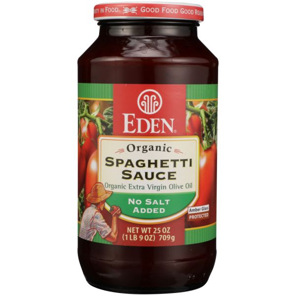 EDEN FOODS: Spaghetti Sauce No Salt Organic, 25 oz