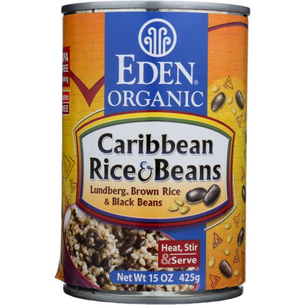 EDEN FOODS: Organic Caribbean Rice and Beans, 15 oz