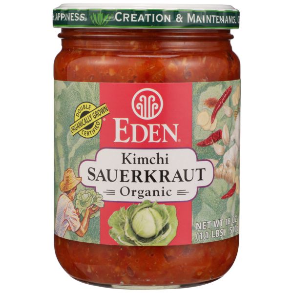 EDEN FOODS: Sauerkraut - Kimchi Organic, 18 OZ