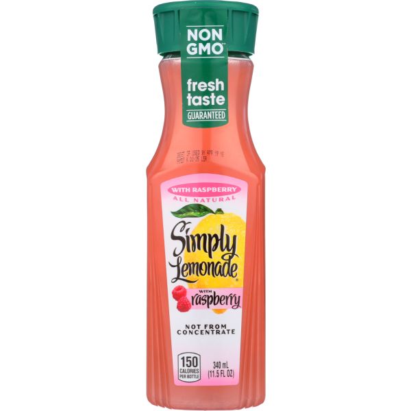 SIMPLY ORANGE: Juice Lemonade Raspberry, 340 ml