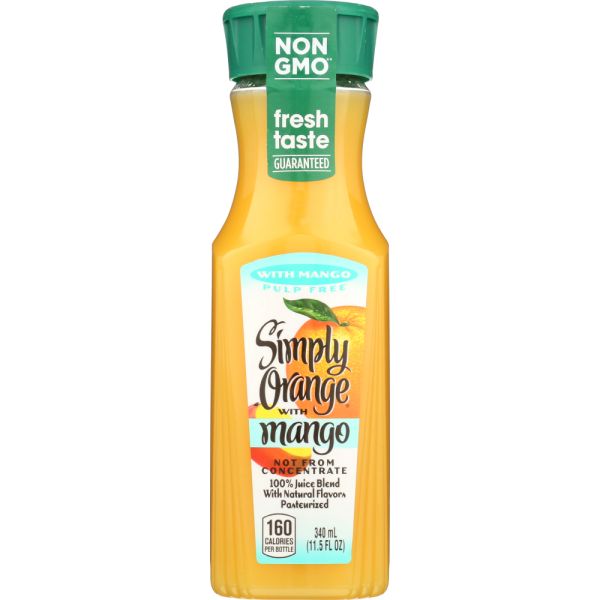 SIMPLY ORANGE: Orange Mango Juice, 11.5 oz