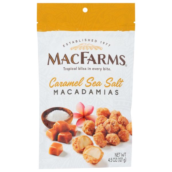 MAC FARMS: Caramel Sea Salt Macadamias, 4.5 oz