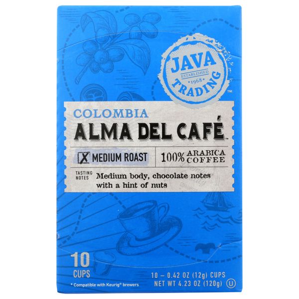 JAVA TRADING: Colombia Alma Del Cafe Single Serve Coffee, 10 pk