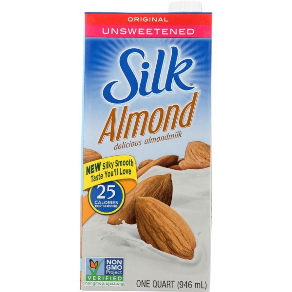 SILK: Pure Almond Unsweetened Almondmilk Original, 32 oz