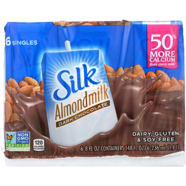 SILK: Dark Chocolate Almond Milk 6 count, 48 oz
