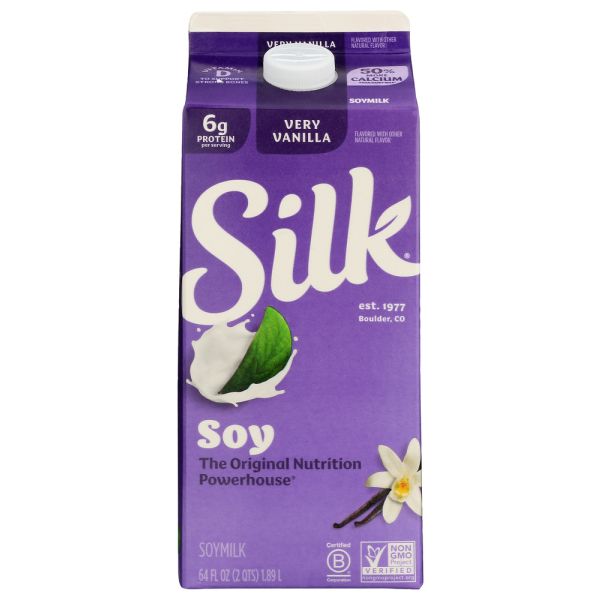 SILK: Very Vanilla Soymilk, 64 oz