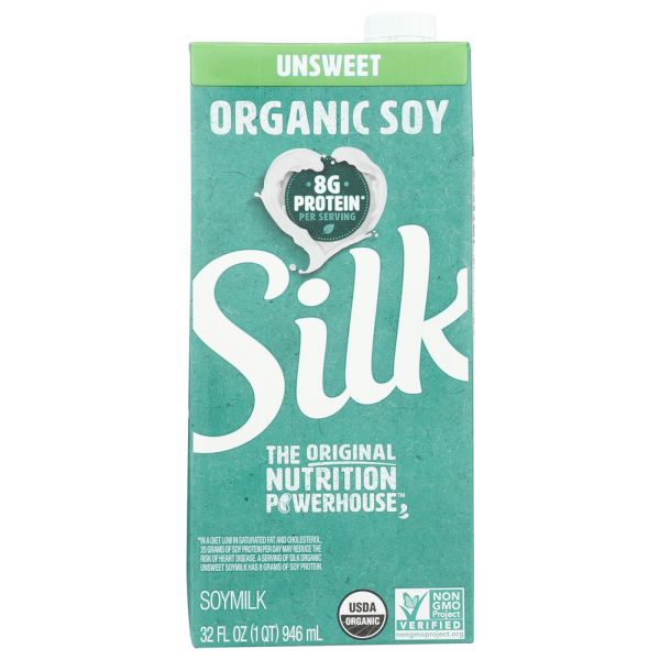 SILK: Organic Soy Milk Unsweetened, 32 oz