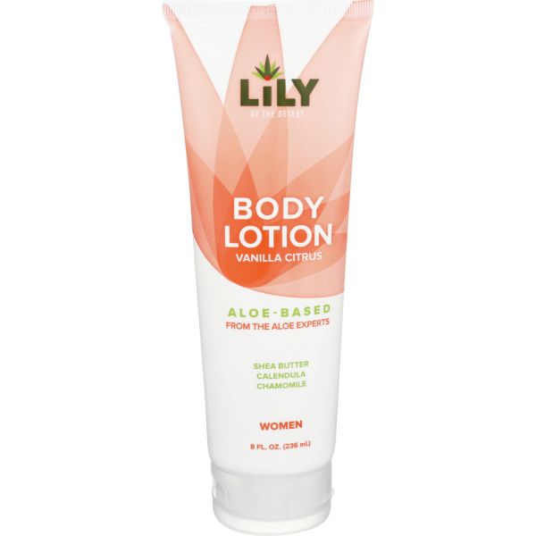 LILY OF THE DESERT: Lotion Body Vanilla Citrus Women, 8 fo