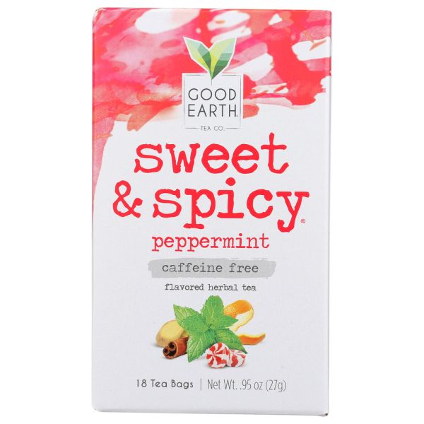GOOD EARTH: Tea Swt Spicy Peppermint, 18 bg