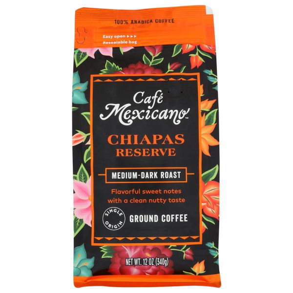 CAFE MEXICANO: Coffee Grnd Chiapas Rsv, 12 oz