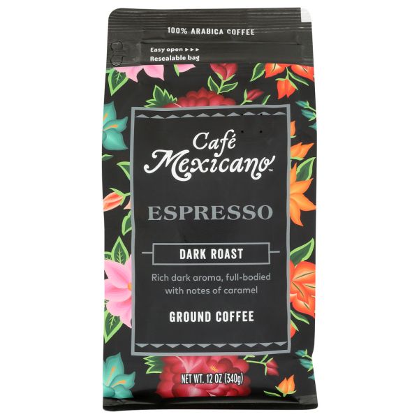 CAFE MEXICANO: Coffee Grnd Espresso, 12 oz