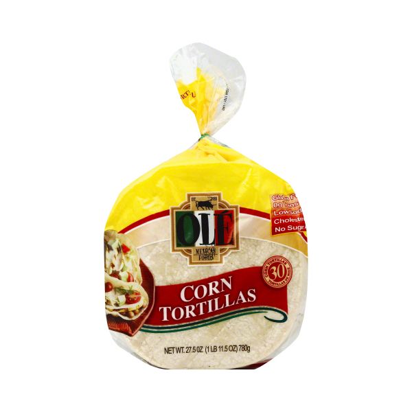 OLE MEXICAN: Tortilla White Corn 30 Counts, 27.5 oz