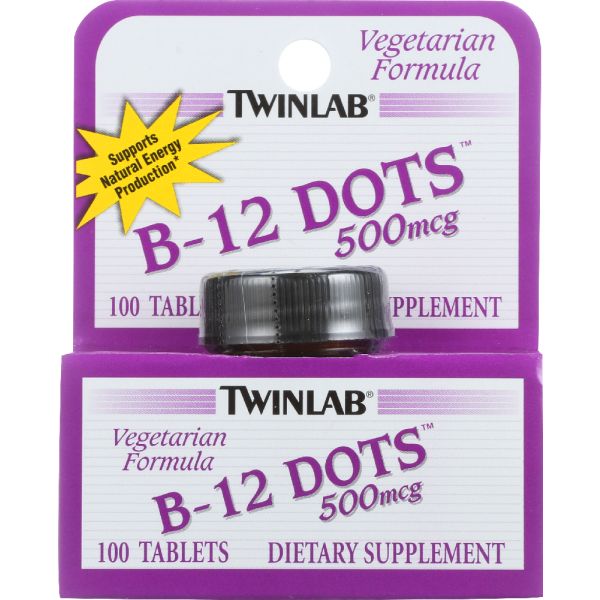 Twinlab B-12 Sublingual Dots 500 Mcg, 100 Tablets