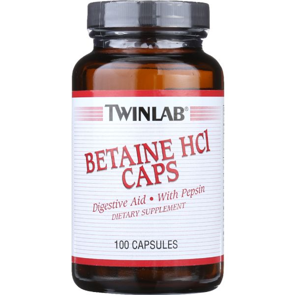 TWINLAB: Betaine HCl Caps, 100 cp