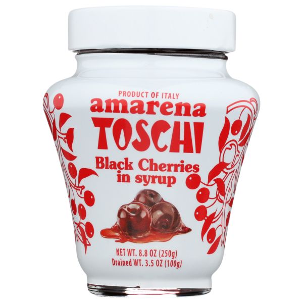 TOSCHI: Amarena Black Cherries in Syrup, 8.8 oz