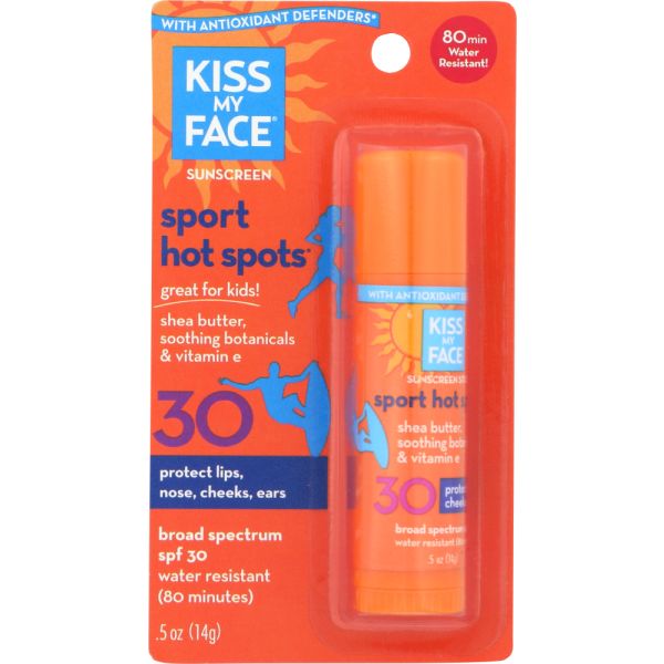 Kiss My Face Hot Spots Sunscreen SPF 30, 0.5 Oz