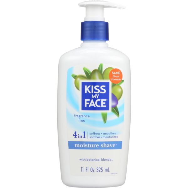 Kiss My Face Moisture Shave Fragrance Free, 11 Oz