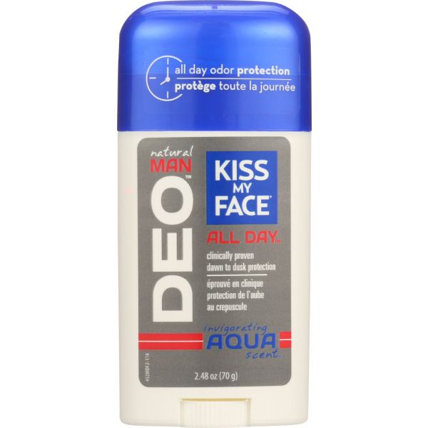 KISS MY FACE: Natural Man Deodorant, 2.48 oz